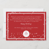 Invitation Bonnes Fêtes Classic Seal Photo Business (Dos)