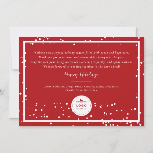 Invitation Bonnes Fêtes Classic Seal Photo Business (Dos)