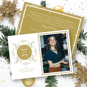 Invitation Bonnes Fêtes Classic Seal Photo Business