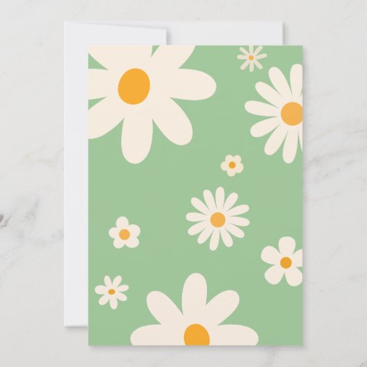 Invitation Bonnes vibes seulement super de marguerite rétro i (Dos)