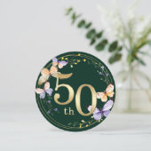 Invitation Bonnet d'or 50e anniversaire de couronne (Debout devant)