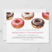 Invitation Bons beignets | Fun Sweet Kids Girls Birthday Part (Devant)