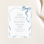 Invitation Bons Bleus et Bows Baby shower garçon