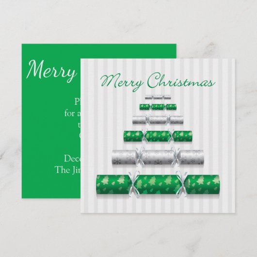 Invitation Bons de Noël élégants (Devant / Derrière)