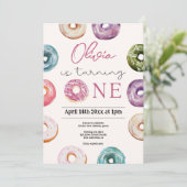 Invitation Bons mignons 1er anniversaire, Soins sucrés pour b (Debout devant)