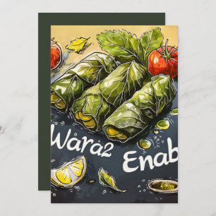 Invitation Bonté de la feuille de raisin : authentique Wara2 