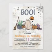 Invitation Boo ! 1er anniversaire fête Halloween (Devant)