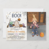 Invitation Boo ! 1ère fête d'anniversaire Halloween Photo (Devant)