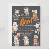 Invitation Boo Animaux Costume d'Halloween Anniversaire (Devant)