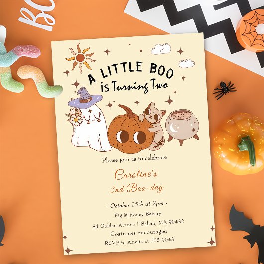 Invitation Boo Anniversaire Un Petit Boo Tourne Deux