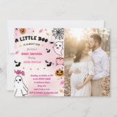Invitation Boo Baby shower Notre Petit Boo A Presque Dû (Devant)