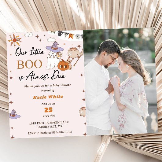 Invitation Boo Baby shower Notre Petit Boo A Presque Dû