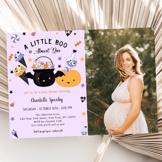 Invitation Boo Baby shower Un Petit Boo Est Presque Dû Photo