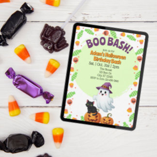 Invitation Boo Bash, Halloween Birthday
