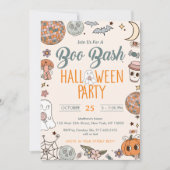 Invitation Boo Bash Super Cute Ghost Halloween Party (Devant)