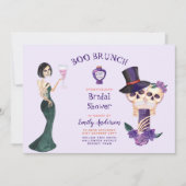 Invitation BOO BRUNCH Fête des mariées Purple Orange Hallowee (Devant)