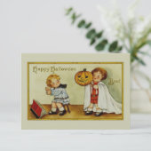 Invitation Boo ! C'est Halloween Vintage (Debout devant)
