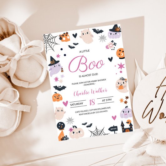 Invitation Boo est presque dû Halloween Baby shower à thème