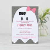 Invitation Boo ! Filles Halloween Fête d'anniversaire Invitat (Debout devant)