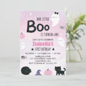 Invitation Boo Ghost premier anniversaire (Debout devant)