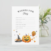 Invitation Boo Halloween Baby shower Désire Pour Baby Card (Debout devant)