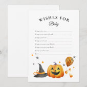 Invitation Boo Halloween Baby shower Désire Pour Baby Card (Devant / Derrière)