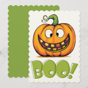 Invitation BOO - Halloween Citrouille Cutesy Perfection Éffra