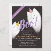 Invitation Boo ! Halloween Ghost Cat Anniversaire virtuel (Devant)