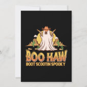 Invitation Boo Haw Halloween Occidentale Vintage Fantôme Funn (Dos)