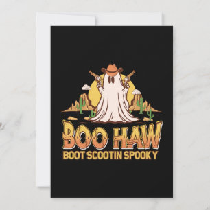 Invitation Boo Haw Halloween Occidentale Vintage Fantôme Funn
