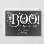 Invitation BOO noir & blanc Baby shower élégant (Devant)