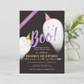 Invitation Boo Party Casquette Ghost Halloween Anniversaire v (Debout devant)