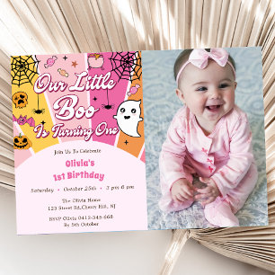 Invitation Boo Premier Anniversaire Notre Petit Boo En Tourne