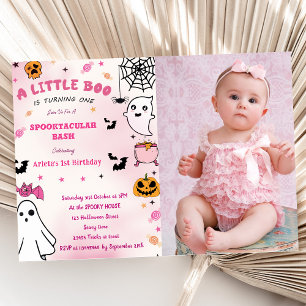 Invitation Boo Premier Anniversaire Notre Petit Boo En Tourne