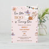 Invitation Boo Premier Anniversaire Notre Petit Boo En Tourne (Debout devant)