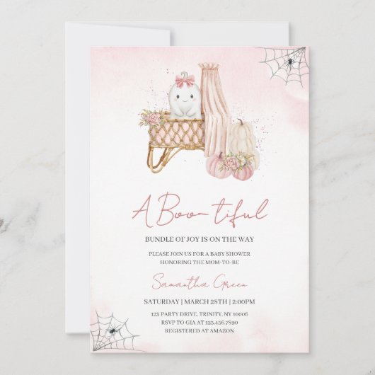 Invitation Boo-tiful Bundle of Joy Baby Shower (Devant)
