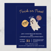 Invitation Boo Trick ou Treat Halloween Party (Devant / Derrière)