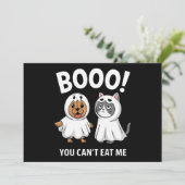 Invitation Boo Vous ne pouvez pas me manger Chiens et Chats D (Debout devant)