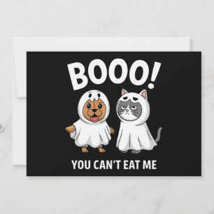 Invitation Boo Vous ne pouvez pas me manger Chiens et Chats D