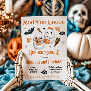 Invitation Boo Y ou Ghoul Halloween Baby shower de révélation