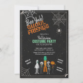 Invitation Boo Yah Ghoul Friends Halloween Monsters ID684 (Devant)