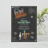 Invitation Boo Yah Ghoul Friends Halloween Monsters ID684 (Debout devant)