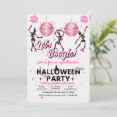 Invitation Boogie Girly Skeletons Dance Disco Halloween (Debout devant)