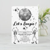 Invitation Boogie ! Skeletons de boules Disco Fête d'Hallowee (Debout devant)