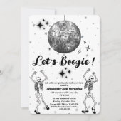 Invitation Boogie ! Skeletons de boules Disco Fête d'Hallowee (Devant)