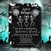 Invitation Boogie ! Skeletons de boules Disco Fête d'Hallowee