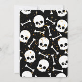 Invitation Boogie ! Soirée d'Halloween Disco Noir et Or (Dos)