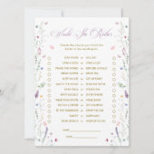 Invitation Book Bridal Shower Would She Rather Game Card (Devant)