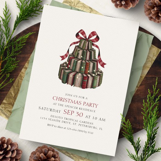 Invitation Book Club Christmas Party