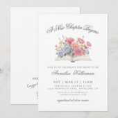 Invitation Book Watercolor Floral Bridal Shower (Devant / Derrière)